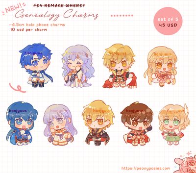 [ PO ] Genealogy Mini Charms