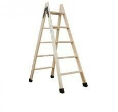 ESCALERA MADERA 4+4 PELDAÑOS 1.20M SIN BARNIZ
