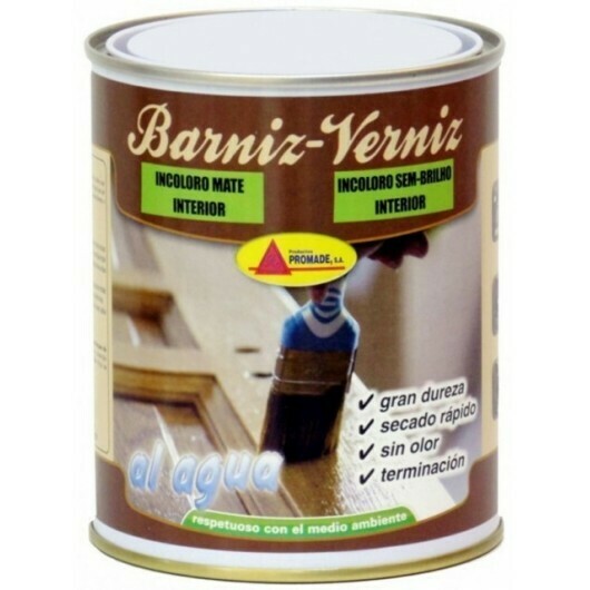 BARNIZ INCOLORO MATE AL AGUA