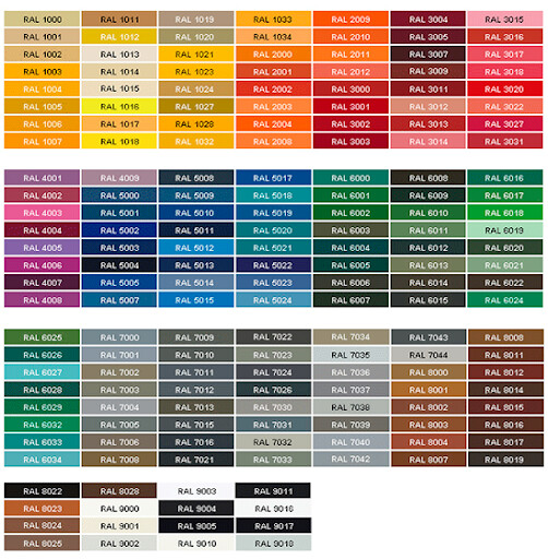CARTA DE COLORES RAL 4LT ESMALTE BRILLO