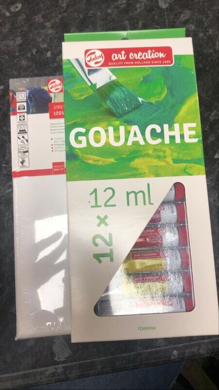 Lienzo 1P + 12x12ml Gouache