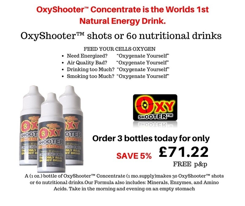 3 bottles  of OxyShooter™ Concentrate