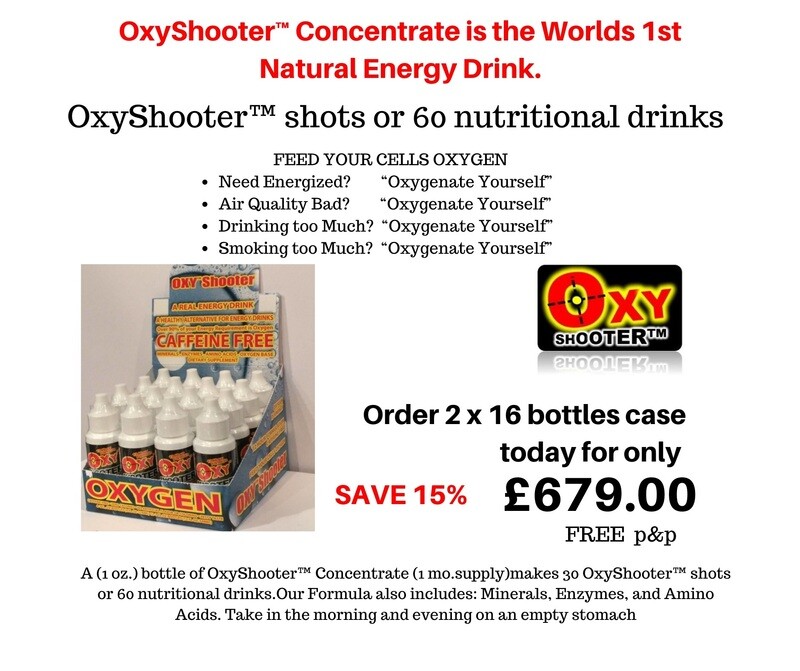 2 boxes of 16 bottles  of OxyShooter™ Concentrate
