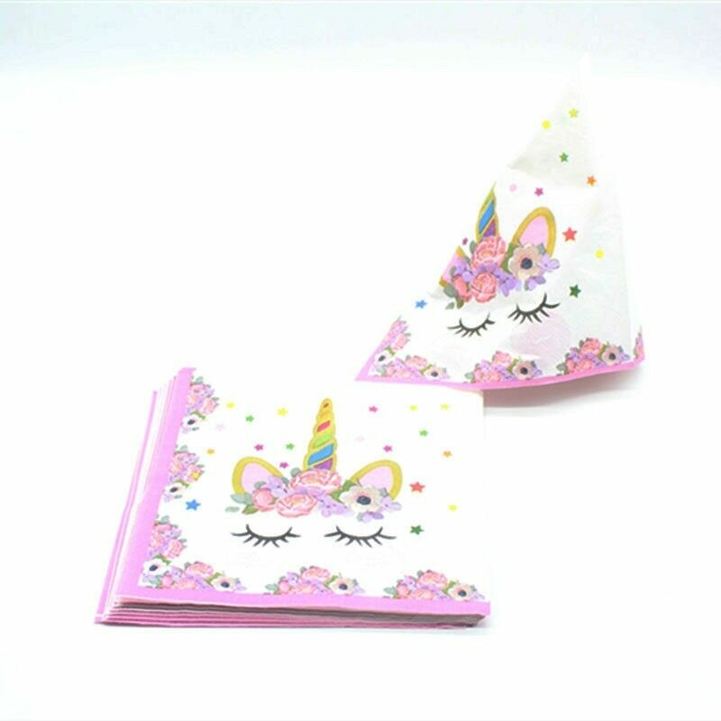 Unicorn Napkins (Black Lashes) 10pk