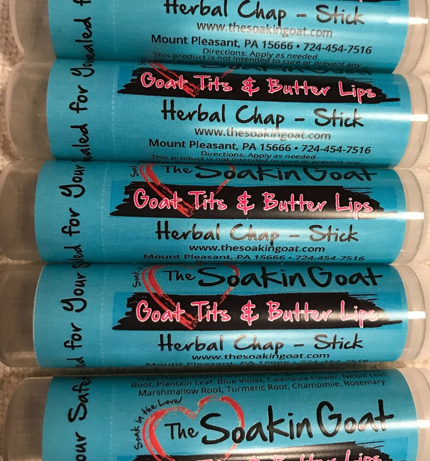 Goat Tits &amp; Butter Lips Herbal Chapstick