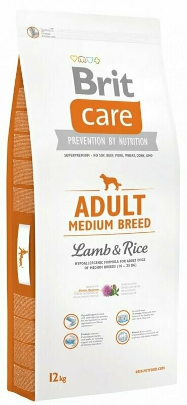 BRIT CARE Adult Medium Breed Lamb &amp; Rice 12kg