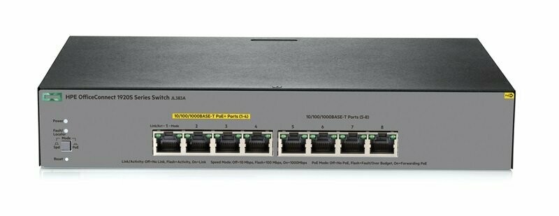 HPE OfficeConnect 1920S 8G PPoE+ (65W) Smart Managed Switch