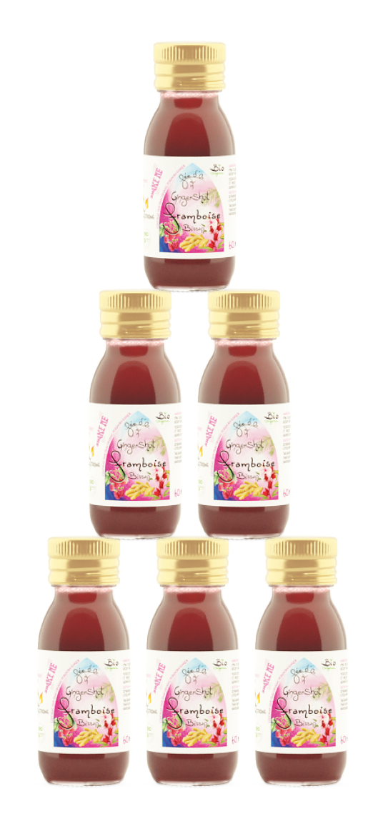 36 Shots de Framboise-Bissap 60 ml
