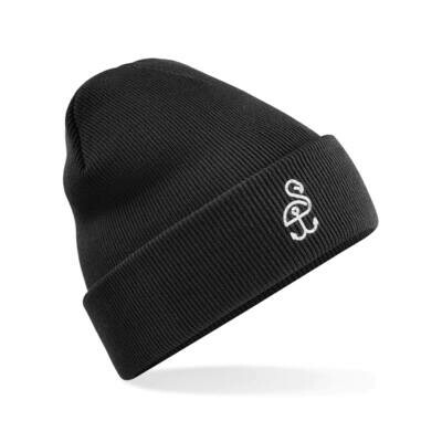 SANDHAFEN Beanie Black Logo