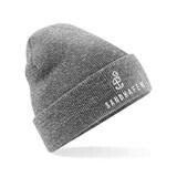 SANDHAFEN Beanie Heather Grey Logo und Aufschrift