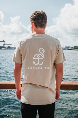 SANDHAFEN T-Shirt classic (sand+weiß)