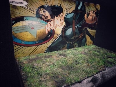 Expositor Wonder Woman y Catwoman