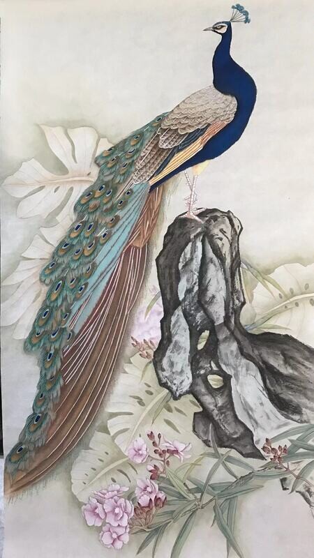 Blue Peacock No. 1  锦绣芳华