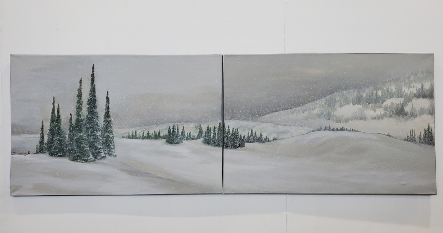 Snow in Whistler (diptych) 惠斯勒雪景