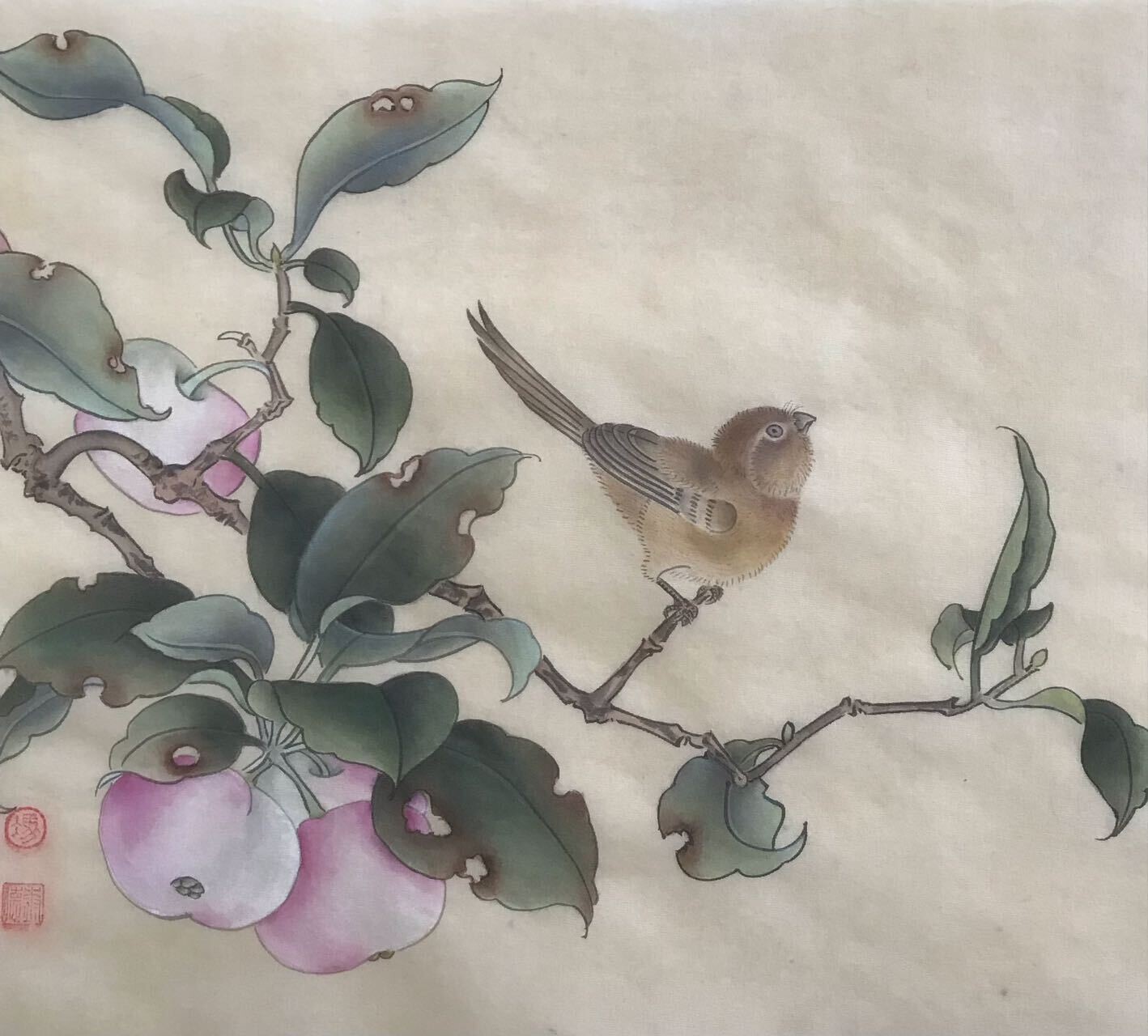 Fruits Ripe and Birds Come 果熟来禽图（仿宋画）