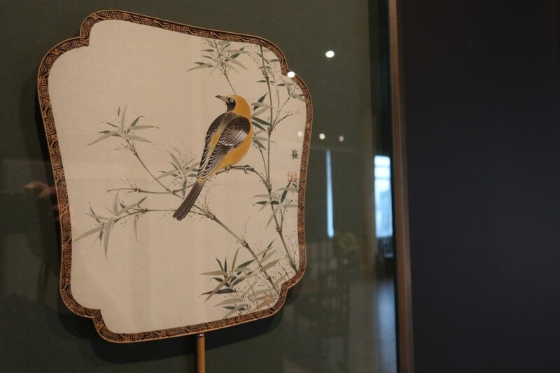 The Bamboo and Bird on Mandarin Fan - Spring（竹禽宮扇圖·春）