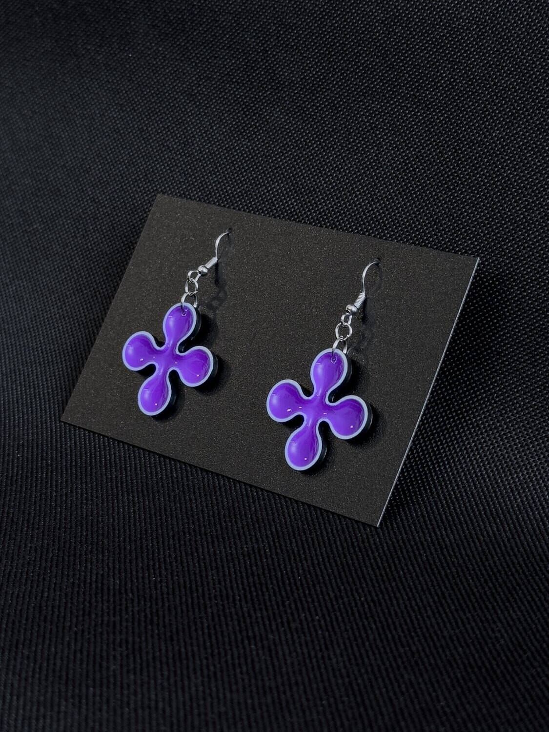 ELEMENTS vol.2 - Earrings (Black White Purple) series #2