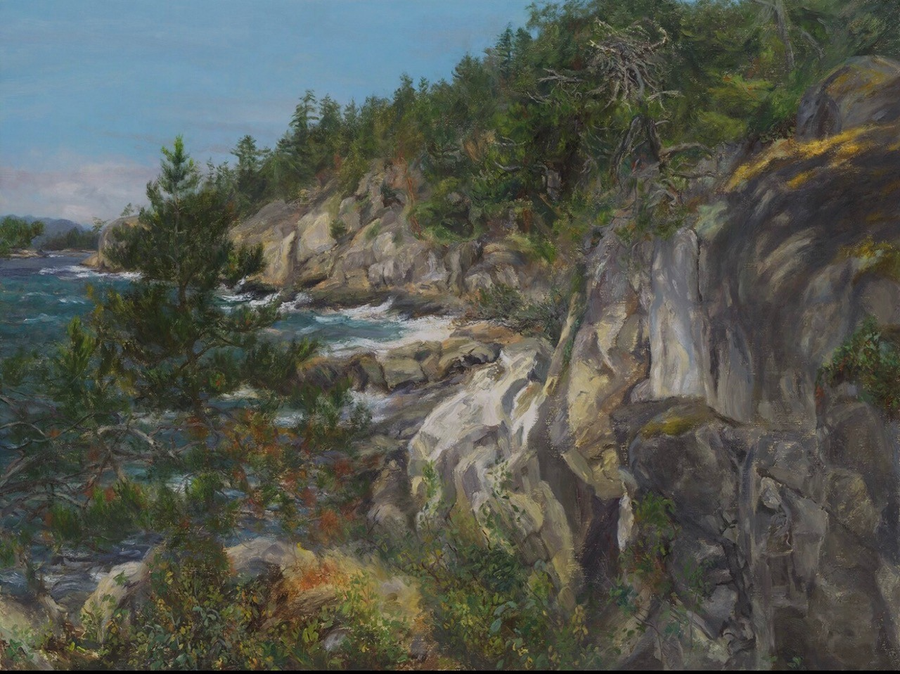 Western Shores, Lighthouse Park (oil on linen)