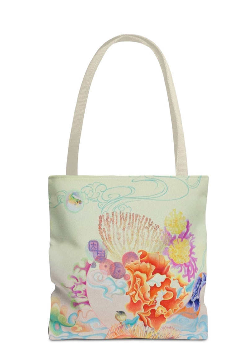 Tote Bag (AOP) - Cause & Effect - Beige 13 x 13
