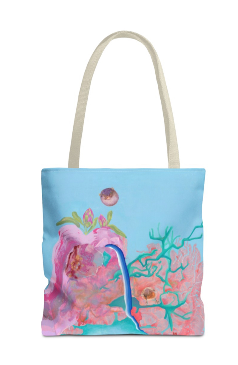 Tote Bag (AOP) - Connecting - Beige 16 x 16