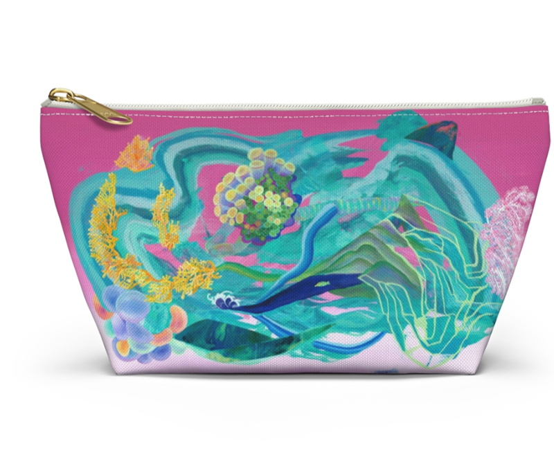 Pouch - Oneless Oneness - small- white zipper