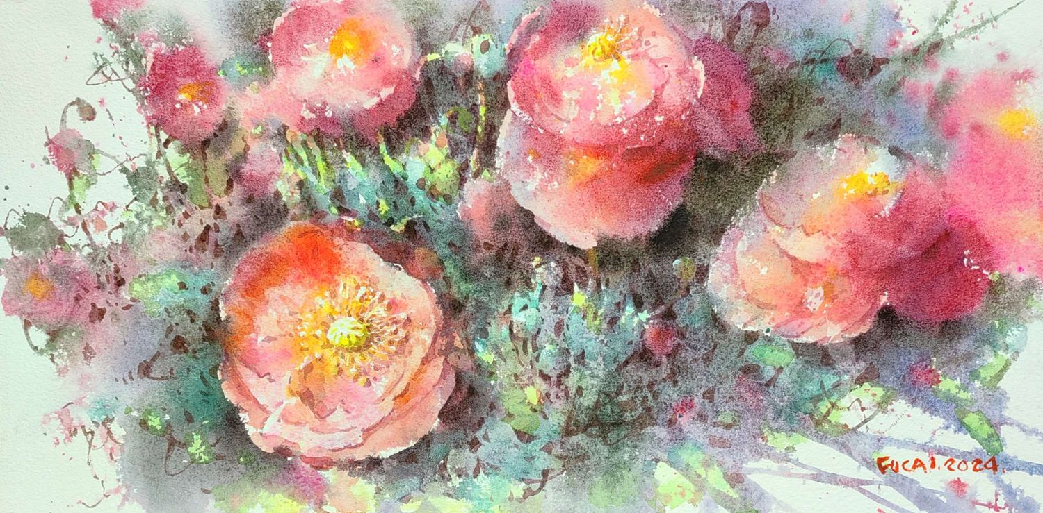 Poppies No.1  横幅花卉