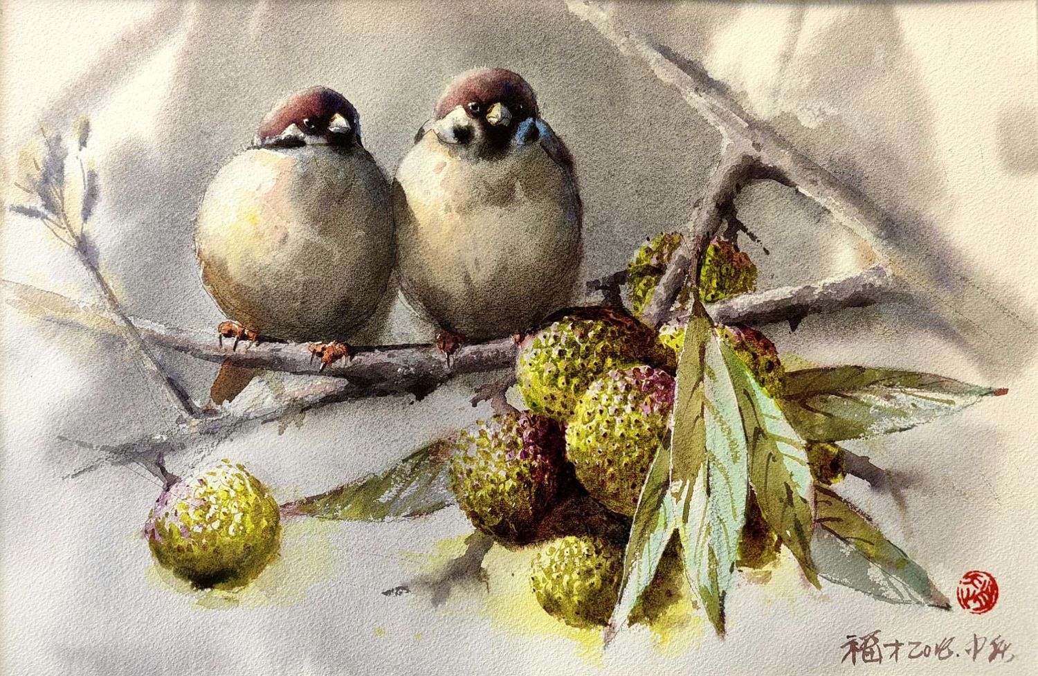 Sparrows 一对麻雀