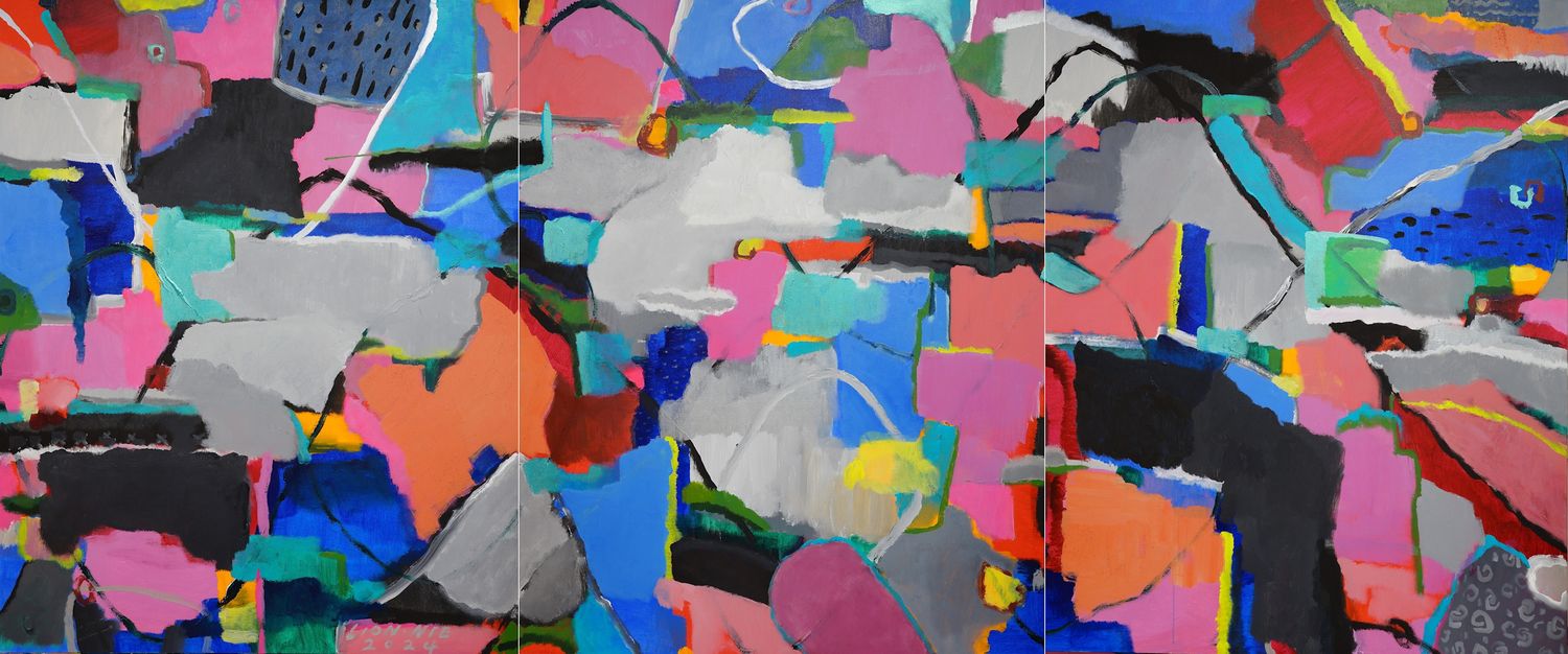 Wandering between Cities 1, 2, 3 (Triptych)  游走在城与城 1, 2, 3三联画