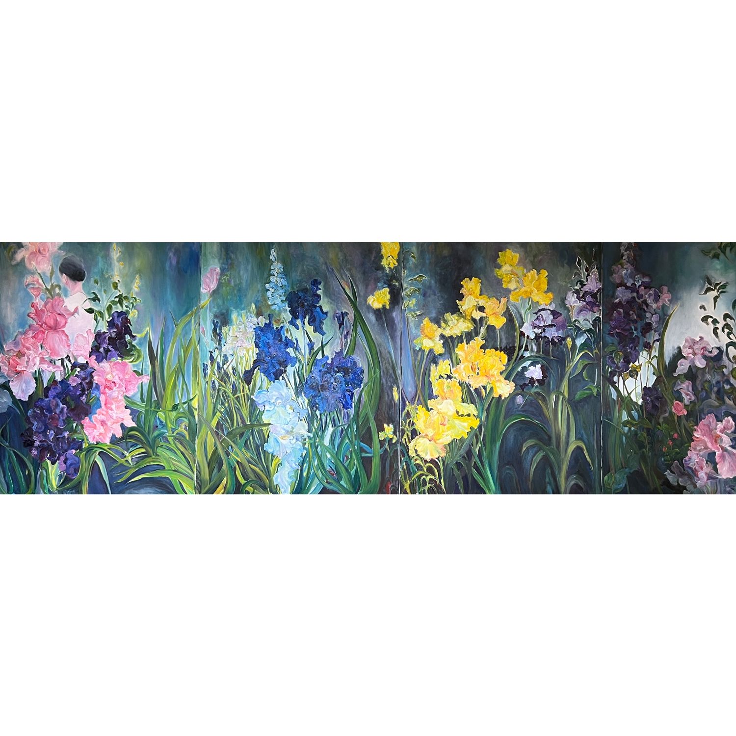 Iris Garden (quadriptych) 鸢尾花 (四联画)