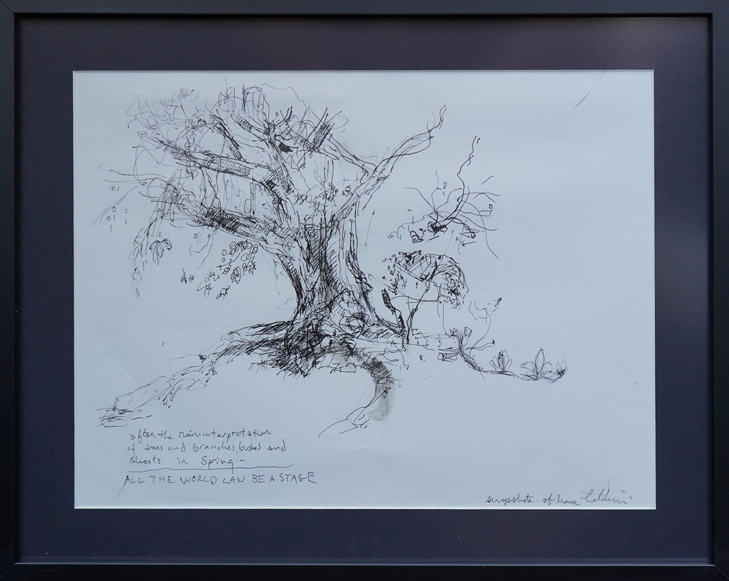 After the rain: interpretation of trees and branches, bushes and shoots in spring. 雨后：春天树木枝叶、灌木嫩芽的诠释。
