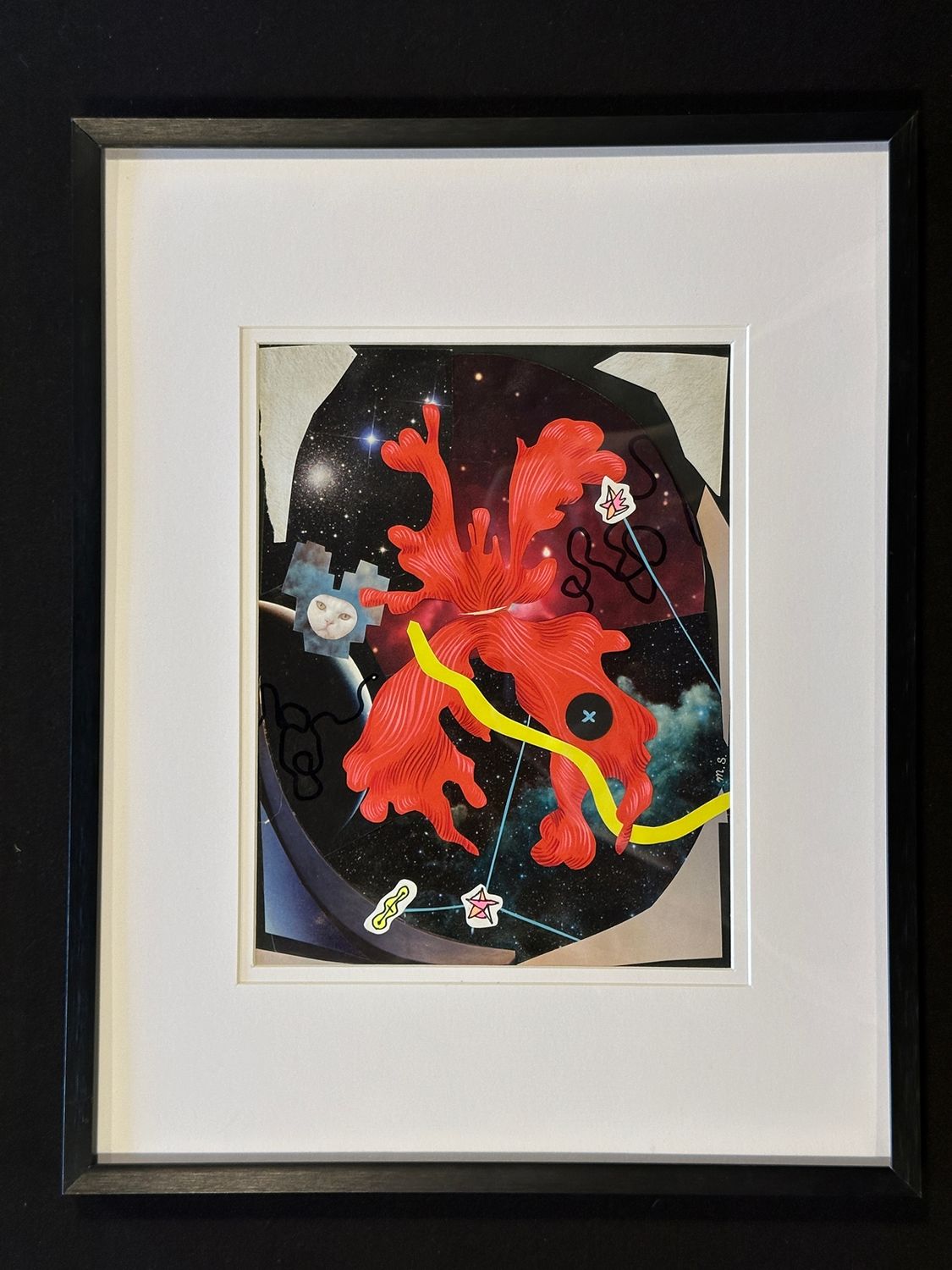 Collage with Red Fluid