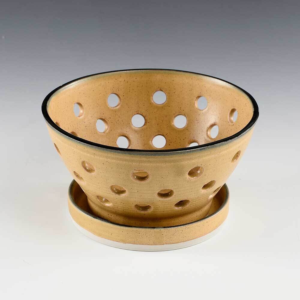 pottery bowls -handmade Berry bowl kitchen colander -poppy bowls ceramic