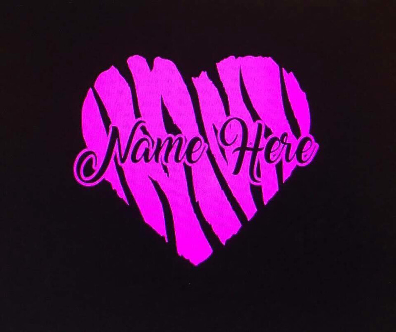Zebra Heart Wall Decal