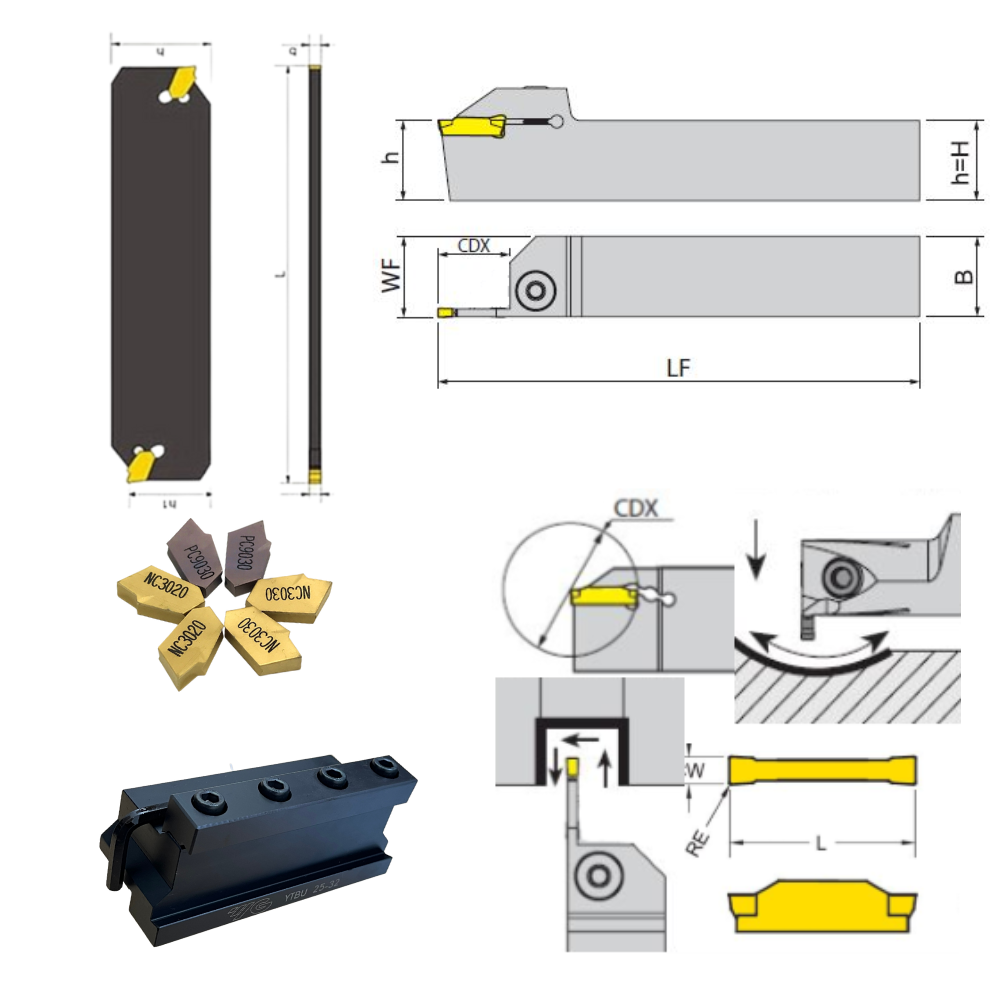 Parting Insert Parting and Grooving Tool Holders & Inserts