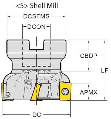 YG-1 Milling Body 90º (APKT inserts)