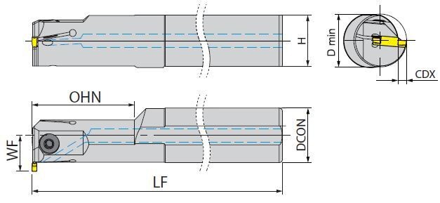 YG-1 Internal Grooving Tool Holder