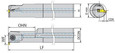 YG-1 Internal Grooving Tool Holder