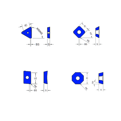 Inserts for Milling Tool Holder