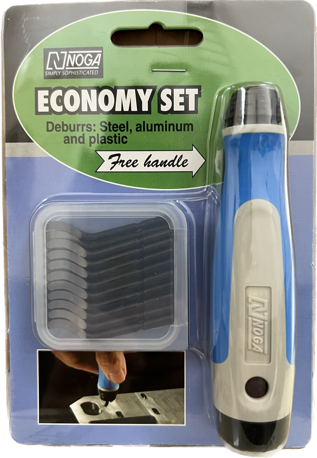 Noga Deburring Handle &amp; 20 BS1010 Blades