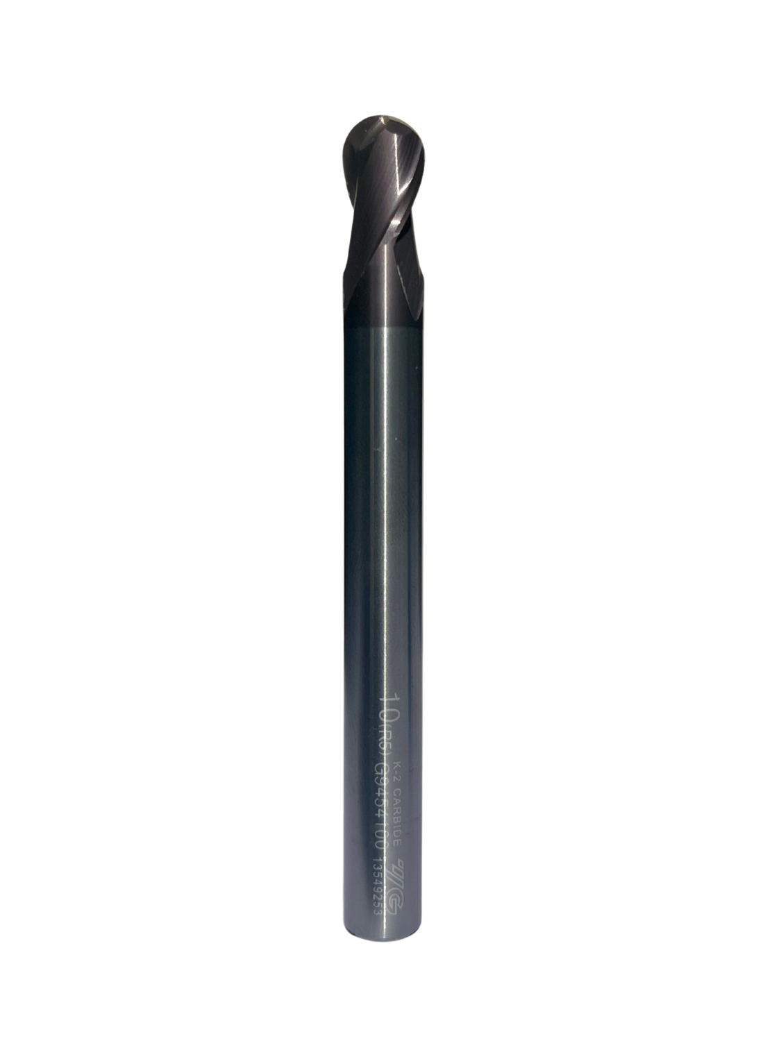 YG-1 K-2 (Solid Carbide) 2 Flute Ball-Nose Long Plain Shank