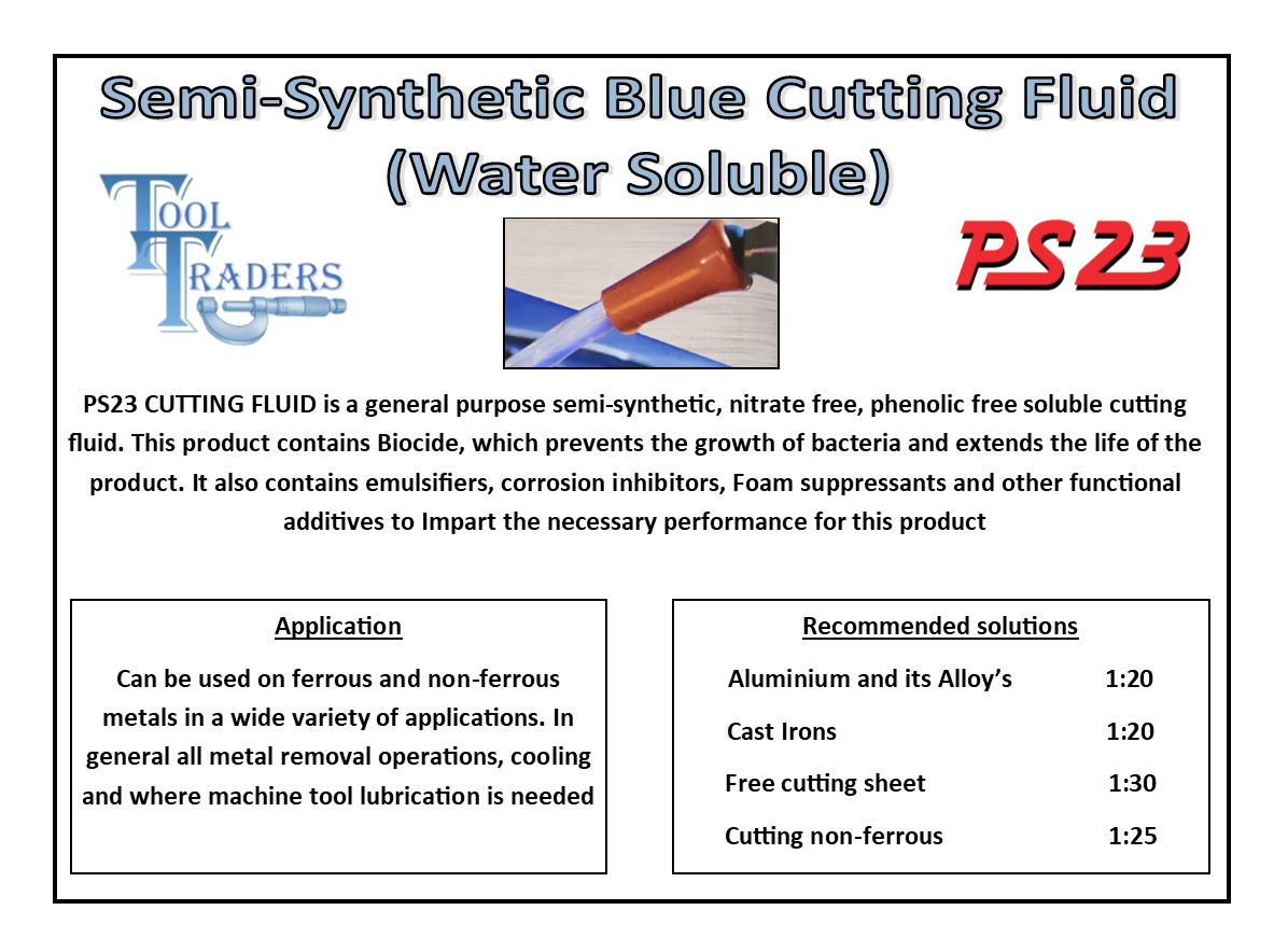 PS23 Semi-Synthetic Blue Cutting Fluid 5L