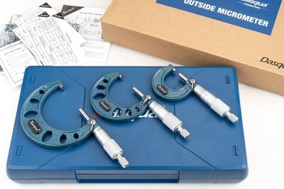 Dasqua 3pc Outside Micrometer set 0-75mm (Half Round)