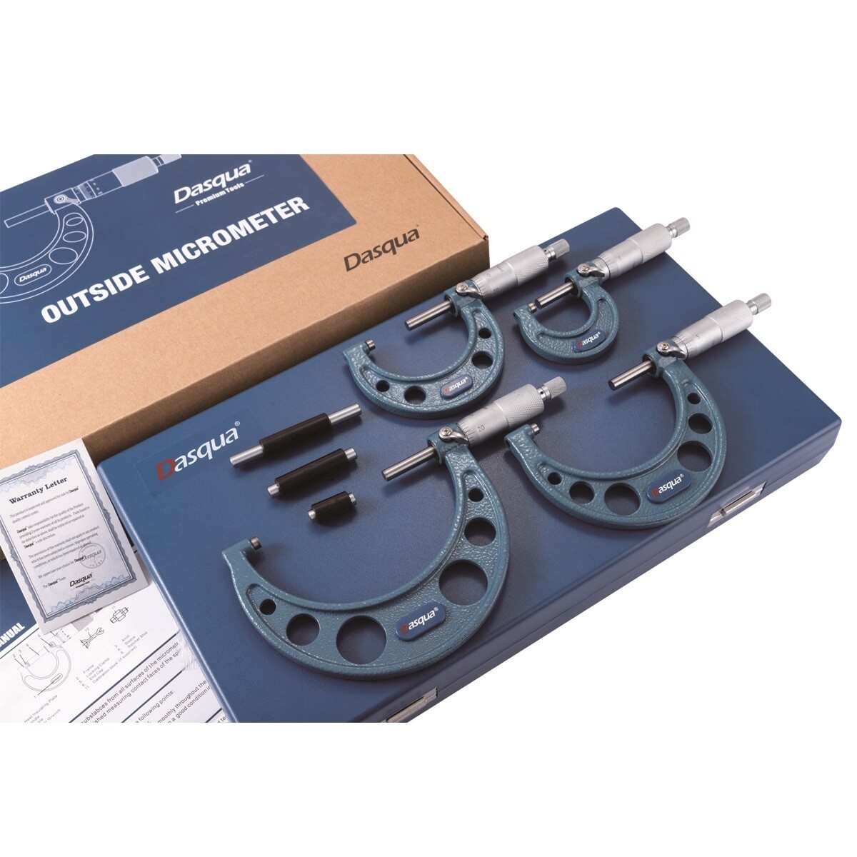 Dasqua 4pc Outside Micrometer set 0-100mm (Half Round)