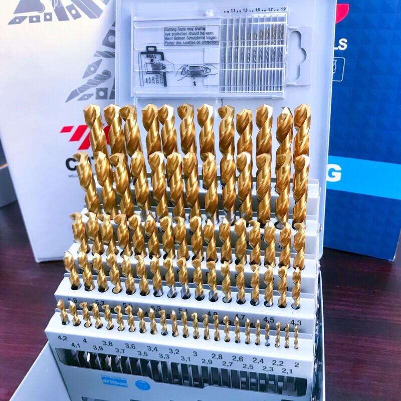 YG-1 Gold-P Drill Jobber SET (91pc) 1.0mm to 10.0mm (0.1 Inc)