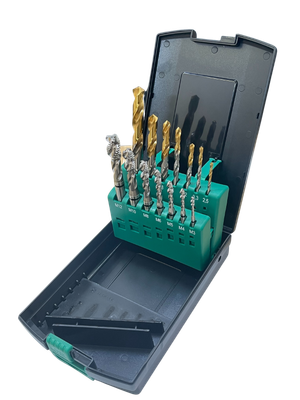 YG-1 HSS-E Combo Spiral Flute Tap &amp; Gold-P Drill Set