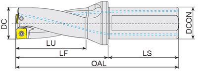 YG-1 U-Drill Using SPMX Inserts