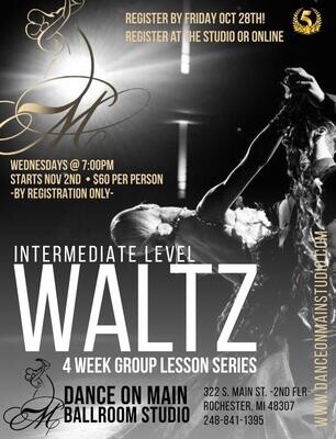 WALTZ-Intermediate Level 4 Week Group Series