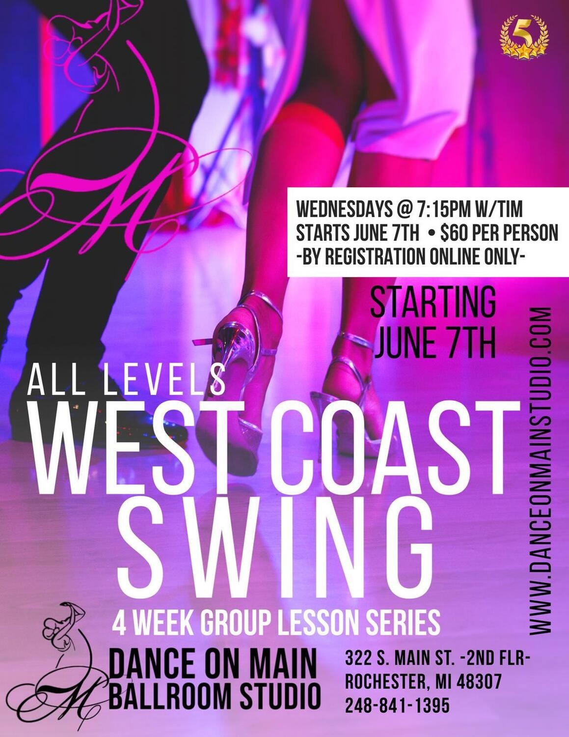 WEST COAST SWING 4 Week Group Series