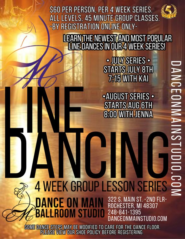 Line Dance AUGUST 4 Week Series