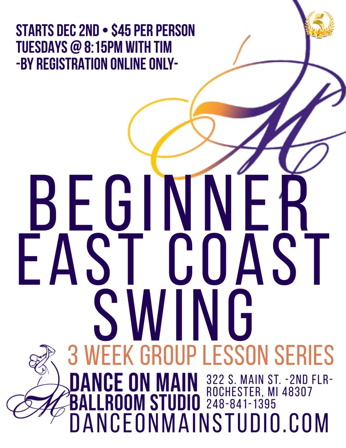 EAST COAST SWING 3 Week Group Series EAST COAST SWING 3 Week Group Series
